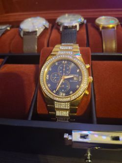 Citizen Eco-Drive Chronograph Watch Gold Crystal