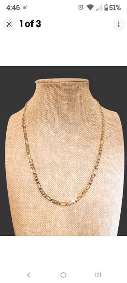 Unisex 18k Italian Gold Filled Layered Figaro Chain 22 Inch 5.5mm No Tarnish 