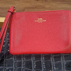 Red Coach Wristlet