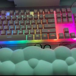 Pink Rgb Keyboard And Mouse Set MageGee