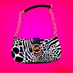 New Michael Kors Calf Hair Y2K Animal Print Bag 😍