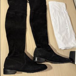Stuart Weitzman Lowland Boot Black Suede