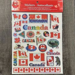 New Canada Maple Leaf Holographic Travel Scrapbook Craft Sticker Pack