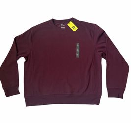 All in Motion Men's XL Burgundy Fleece Crewneck Sweatshirt NWT