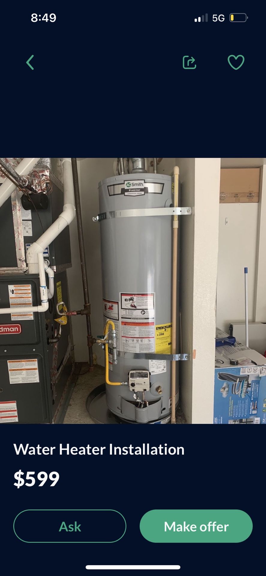 Water Heater Installation 