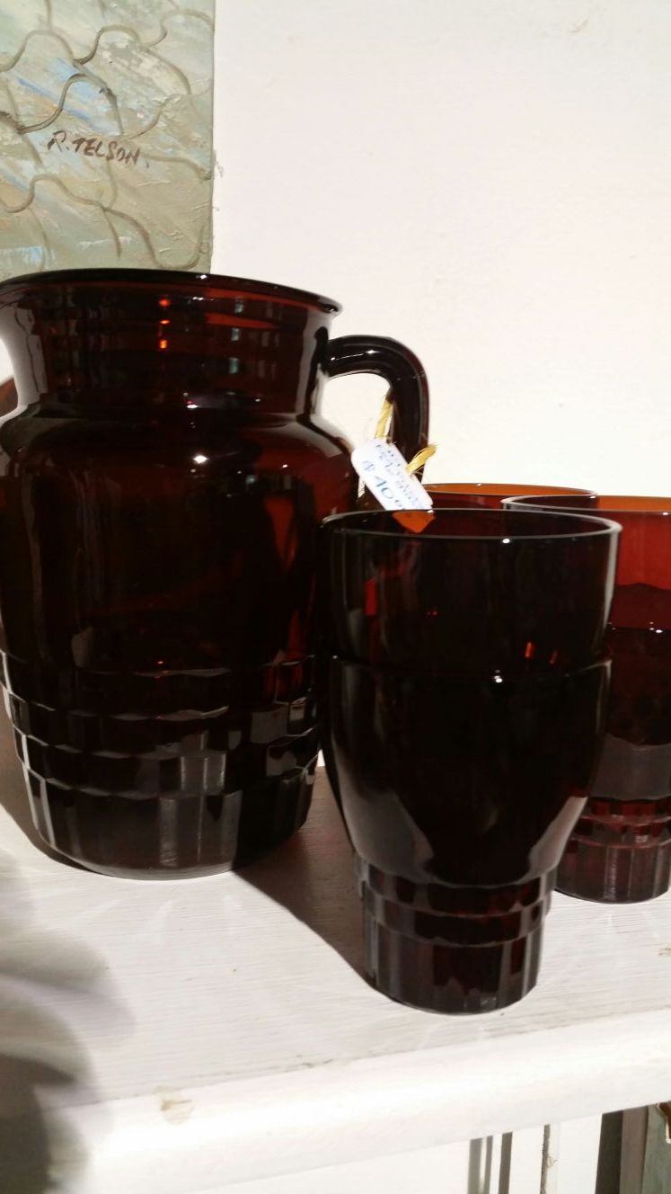 Vintage Garnet Glassware