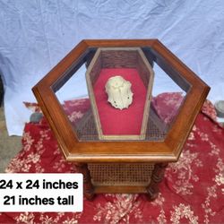 Coffin Shadow Box End Table