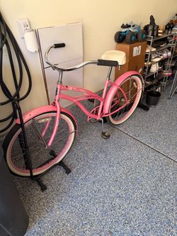 Pink Beach Cruiser Bicycle - 26” Wheels