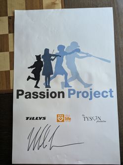 Mike Tyson Autograph Signed Tilly's Poster 18 X 12 Inches