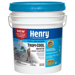 Henry 887 Tropi-Cool White 100% Silicone Reflective Roof Coating 4.75 gal..