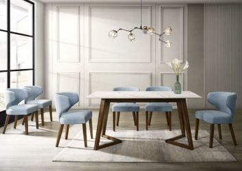 Hamilton Sky Dining Table + 6 Chair Set