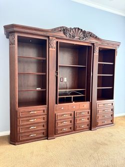 Big entertainment center wall tv media center solid wood