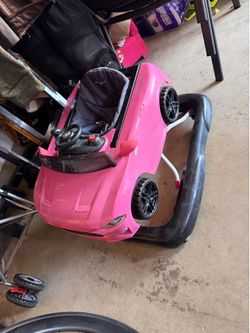 Free pink mustang car for infants