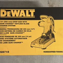 Dewalt Chop Saw With Quick Change Keyless D28715