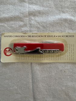 Good Cook Waiter's Corkscrew Red & silver corkscrew with bottle opener and wine pourer #waiters #wine  New