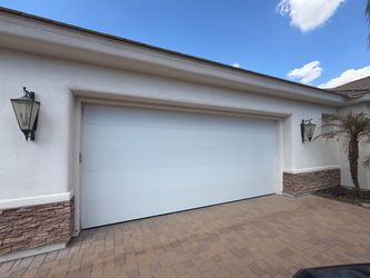 18x8 Woodgrain Flush Garage Door Steelback