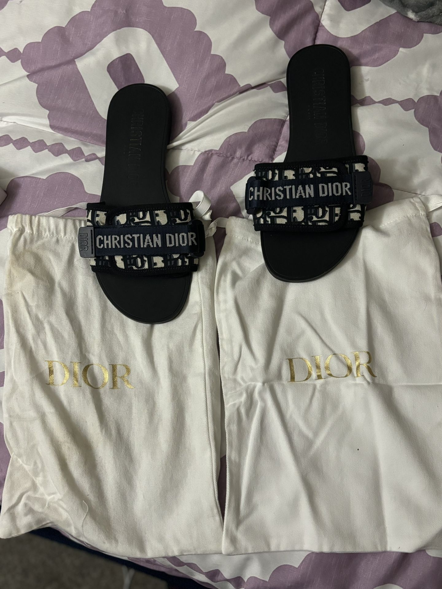 Christian Dior Sandals And Scarf