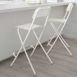 Bar stool with backrest, foldable