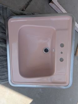 Vintage Mid-Century Pink Drop-in Sink