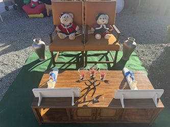 Living Room Bundle Coffee Table 2 Chairs Candle Holders Wall Shelf’s $150 For All 