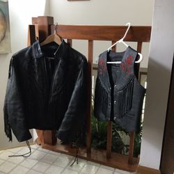 Leather Jacket and Vest