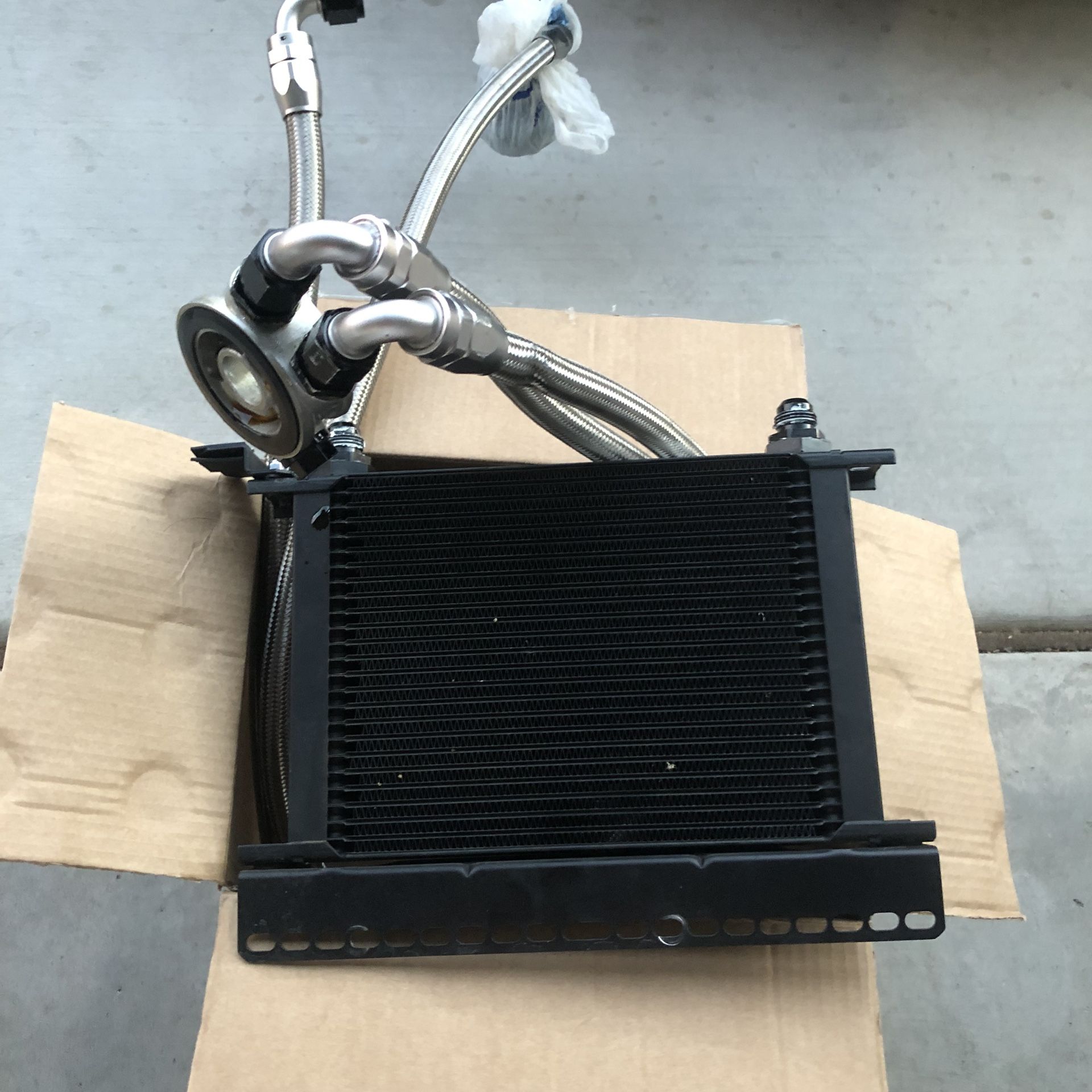 370z Oil Cooler 25 Row Setrab Core, Thermostatic