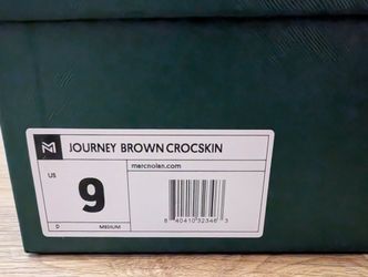 BRAND NEW Marc Nolan Journey Brown Crocskin Loafers - Men's Size 9