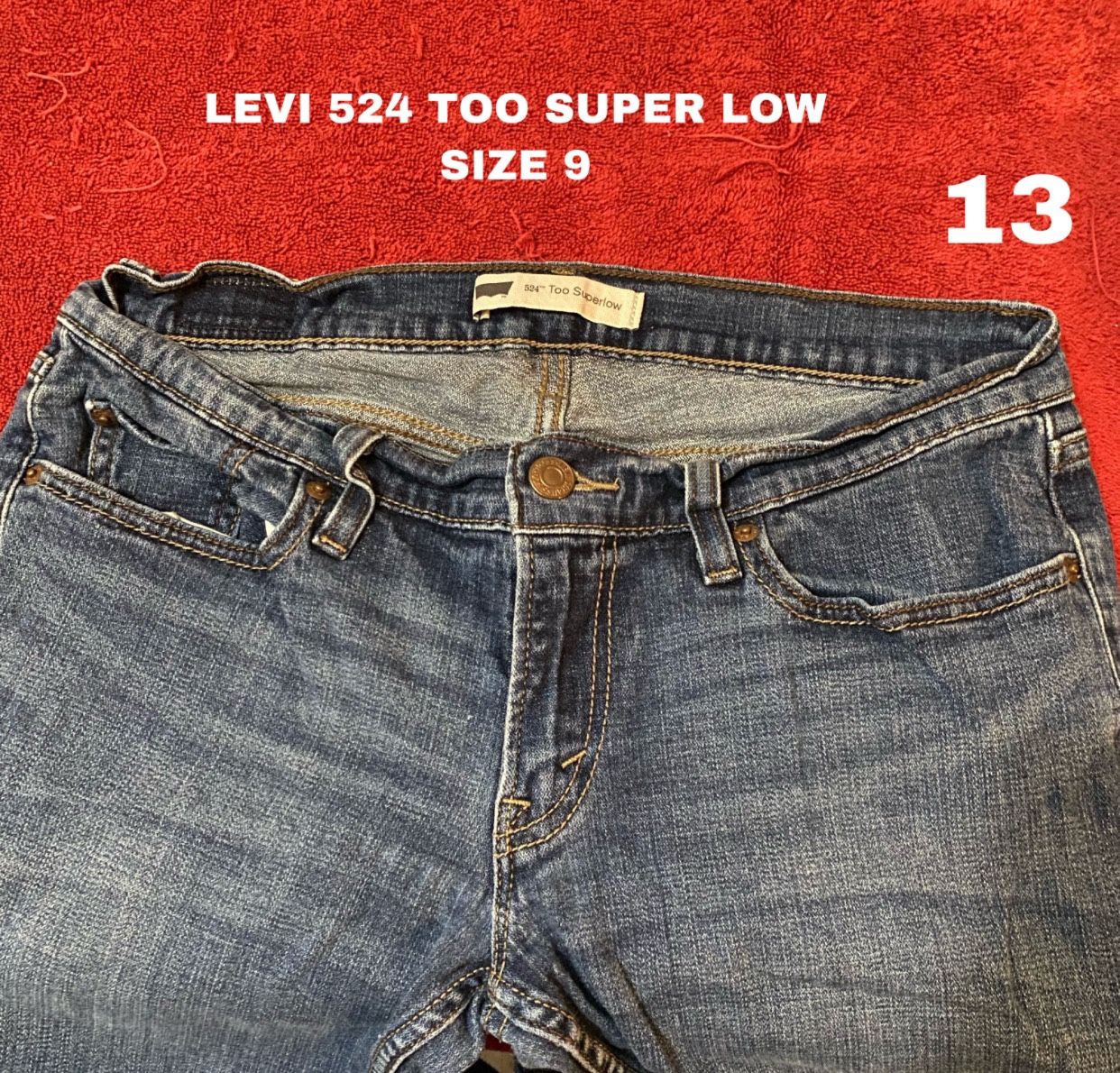 Women’s levis 524 Super low Size 9