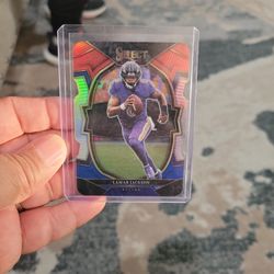 Larmar Jackson Select Red,white, Blue Silver Prizm Die-cut Concourse Football Card