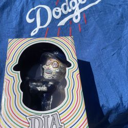 🔥NEW IN BOX DIA DE LOS DODGERS SKULL BOBBLE HEAD ( DIA DE LOS MUERTOS)⚾️💙🔥💀