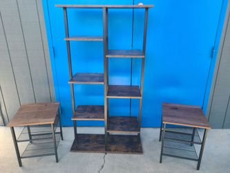 Shelf and 2 matching side tables