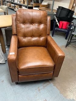 Genuine Leather  Accent  Chair