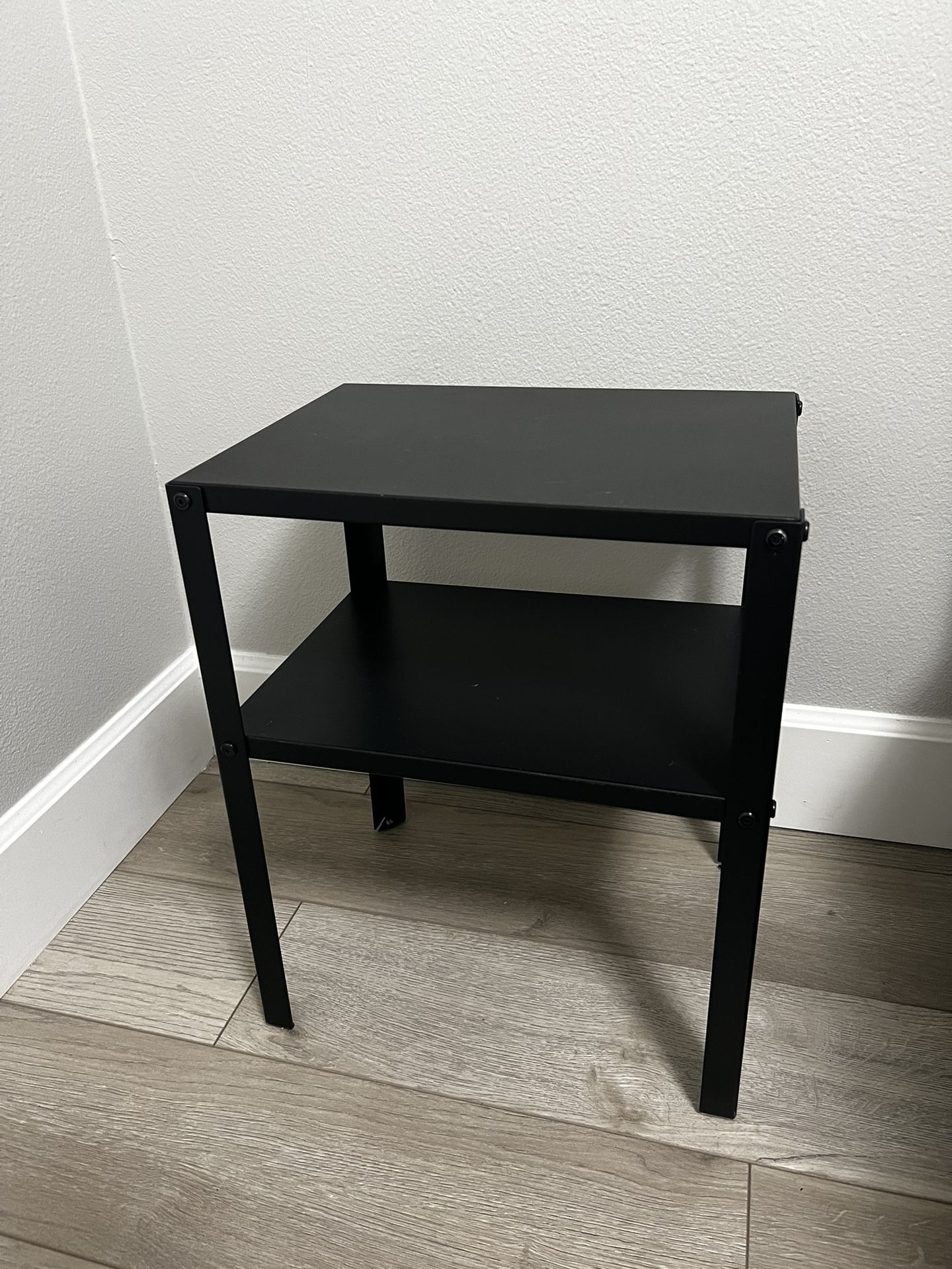 Pair of IKEA KNARREVIK Black Nightstands – Minimalist & Lightweight