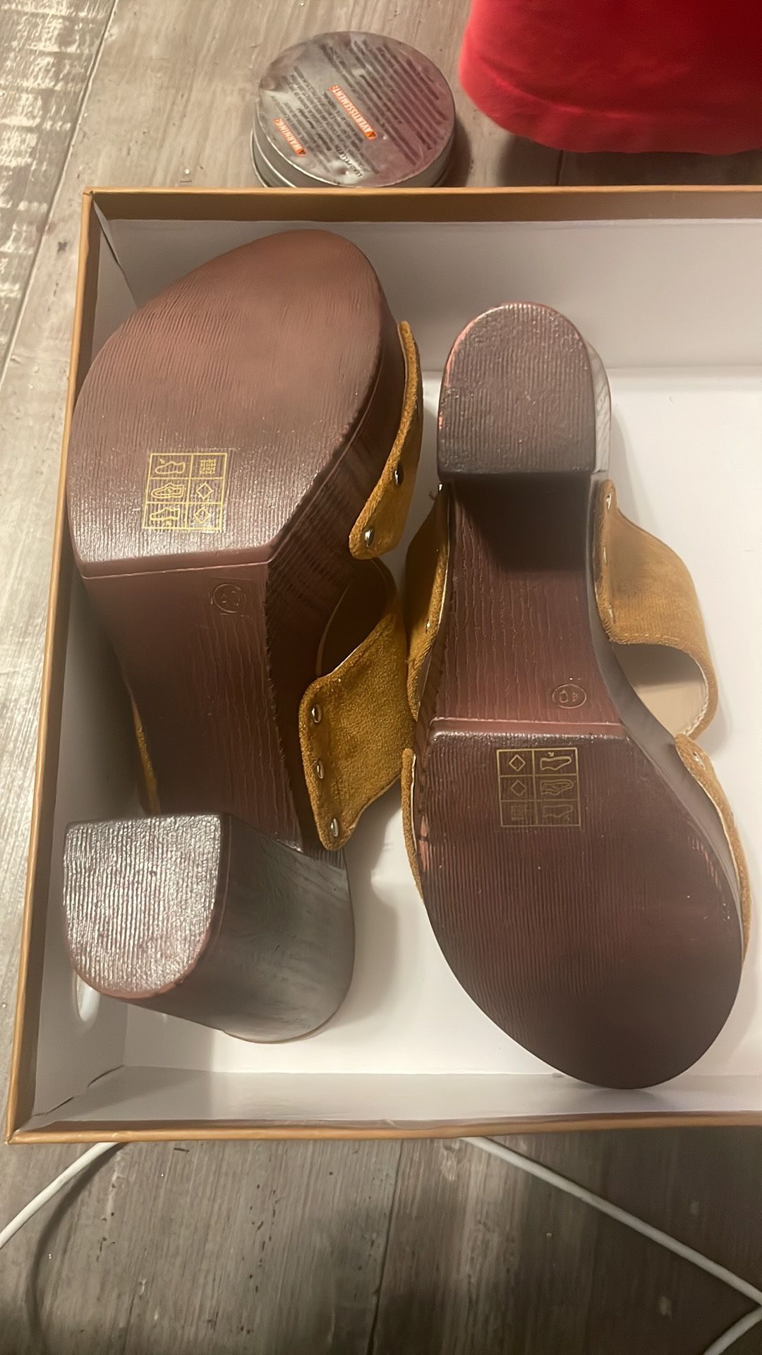 Faux Suede Platform Heels