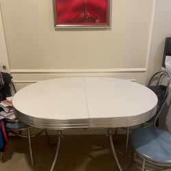 Vintage White Kitchen Table 