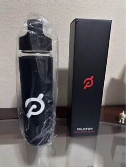 NEW never used - Peloton Black Glass Water Bottle 16 Oz Bike Exercise Workout