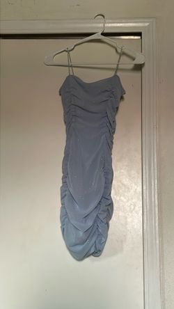 S women cute sparkly blue dress