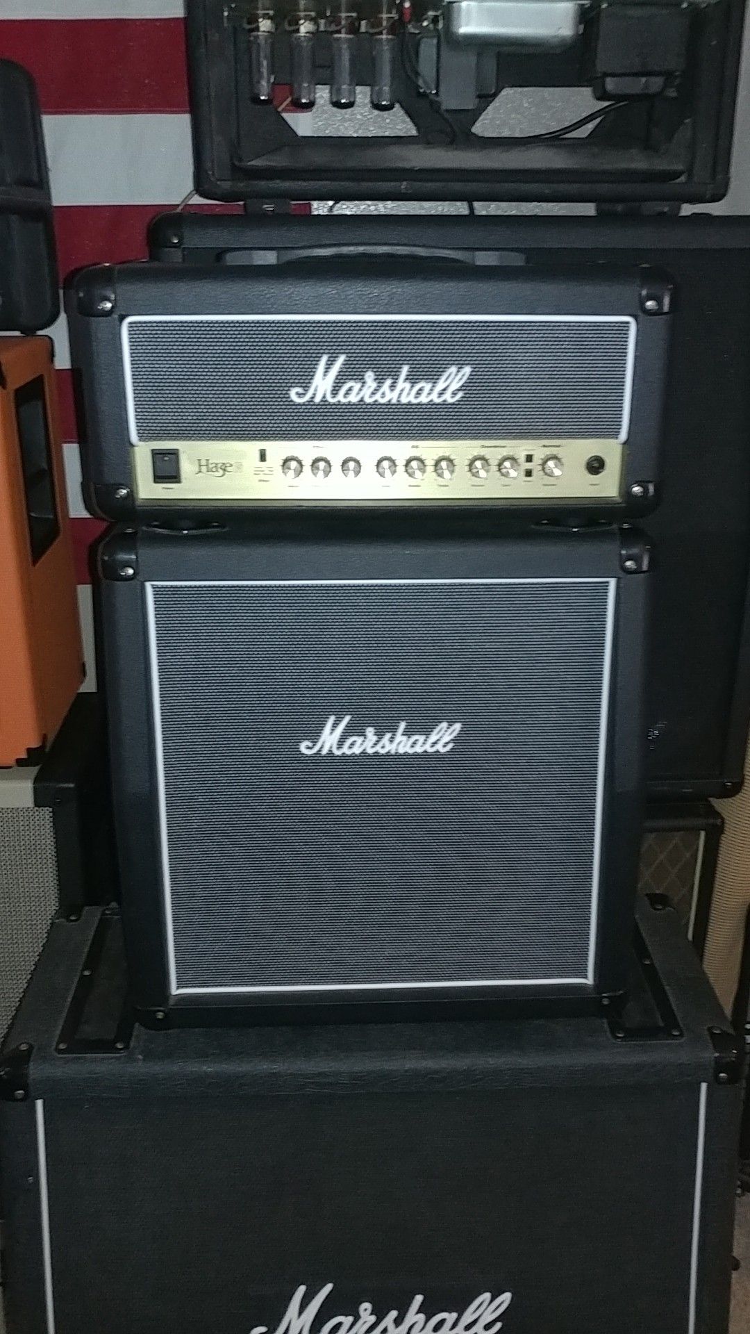 Marshall haze 15 tube guitar amp with haze 1x12 cabinet