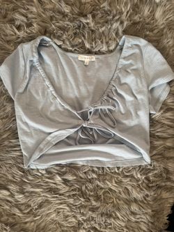 Blue Crop Top