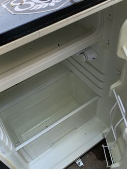 Grey And Black Mini Fridge Available