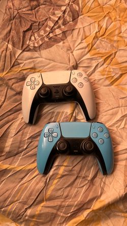 PS5 DualSense Controllers (2) – White & Starlight Blue