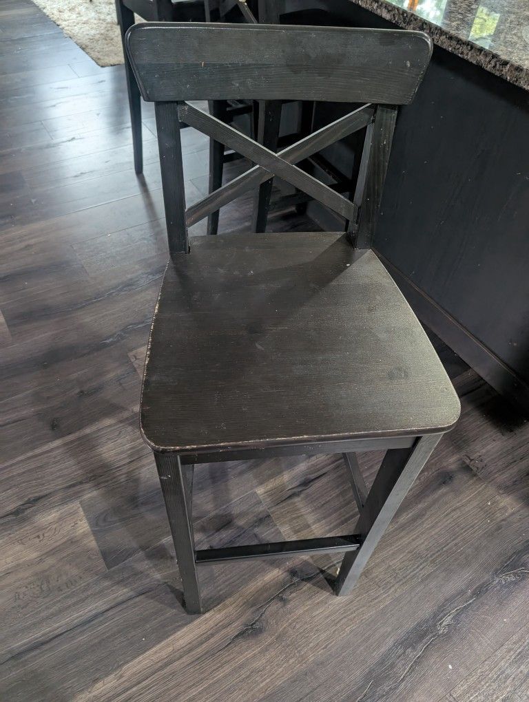 IKEA Ingolf Bar Stool With Back Rest