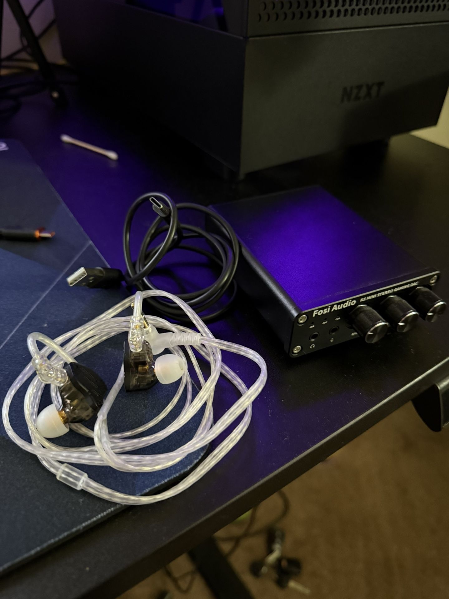 KZ ZS10 Pro X With DAC gaming Fosi Audio K5 