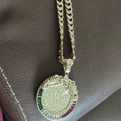 14 KT gold plated pro Laminado 24 pulgadas Cuban chain cadena cubana