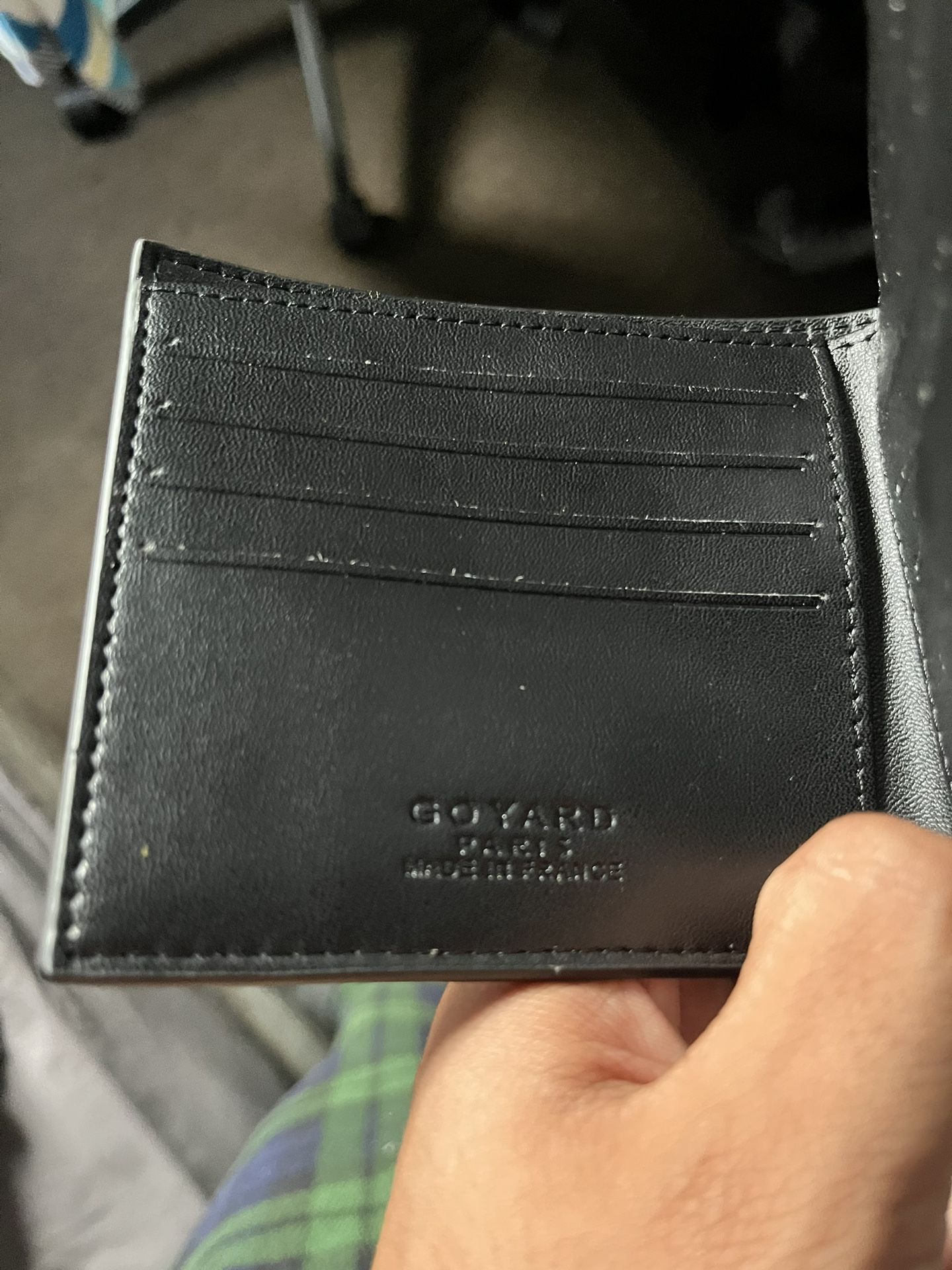 black goyard wallet