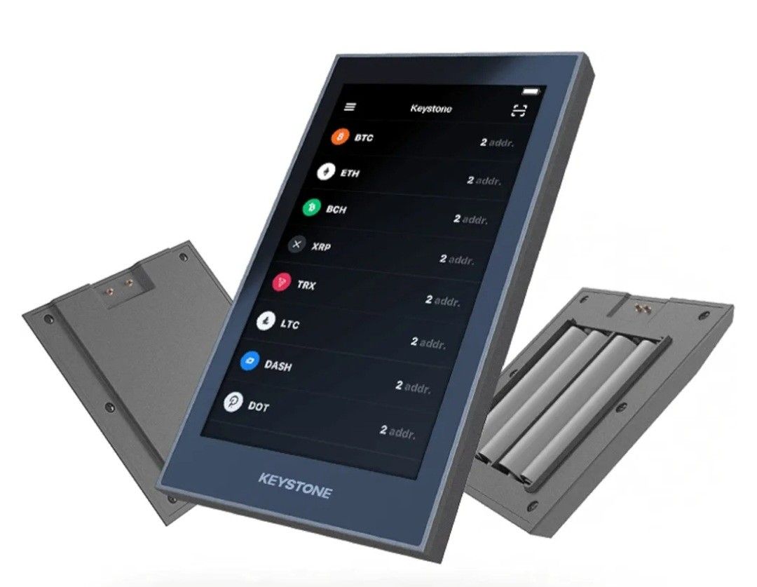 Cryptocurrency Hardware Wallet 100% air gapped, 4 inch touch screen,  fingerprint sensor, Store your crypto securely. (