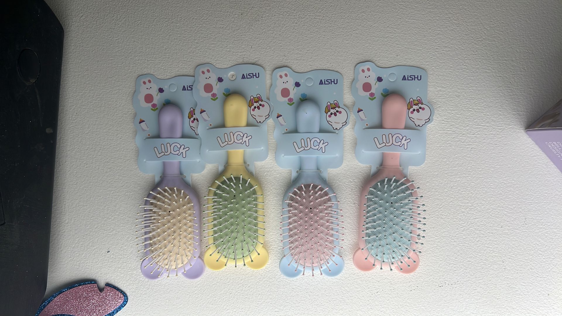 Pastel Cute Hair Brush Set | Kids Detangling Brushes | Bear Design
