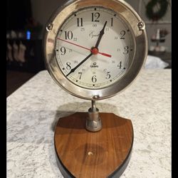 Equity Quartz Naval Clock Made In Hong Kong. Not Tested