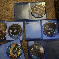 PS4 With Controllers And Games 