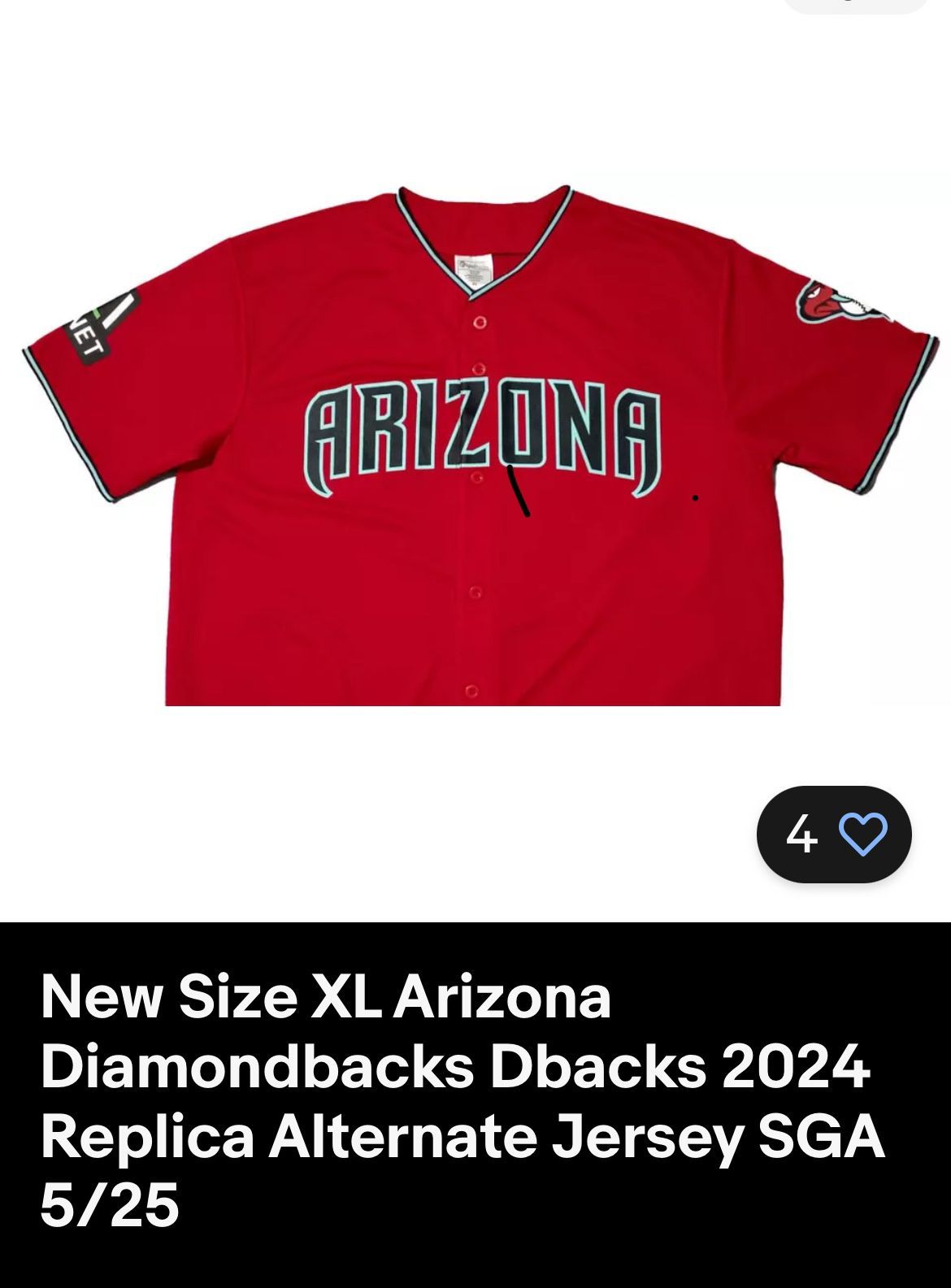 AZ DBACKS SGA REPLICA JERSEY
